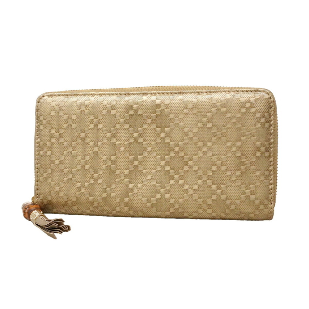 Gucci Bamboo Diamante Long Wallet 224253 Gold Women's